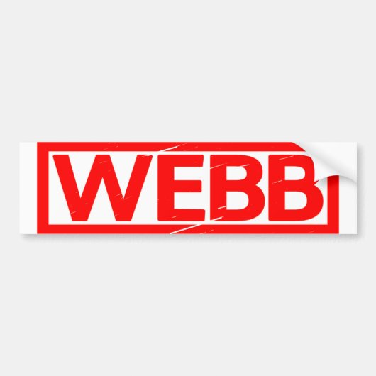 Webb Stamp Bumpersticker (Voorkant)