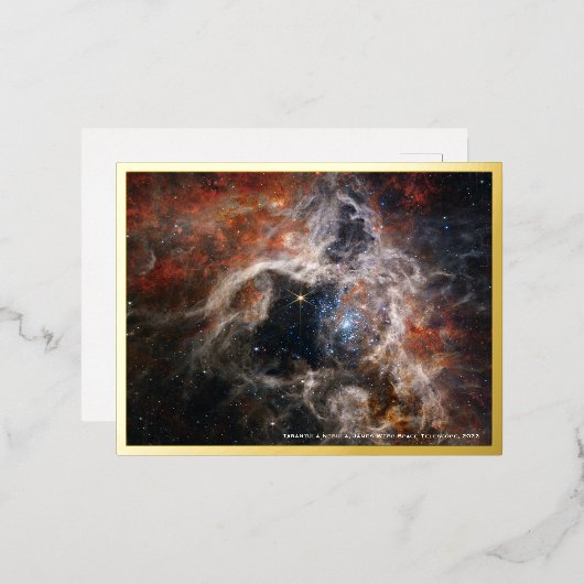 Webb Tarantula Nebula Image, Carte Postale Gold Fo (Recto/Verso)