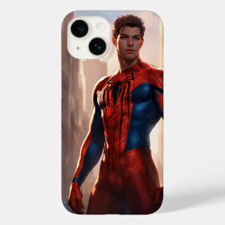 Webbed Vigilance: Stanley Artgerm Lau-geïnspireerd Case-Mate iPhone 14 Hoesje