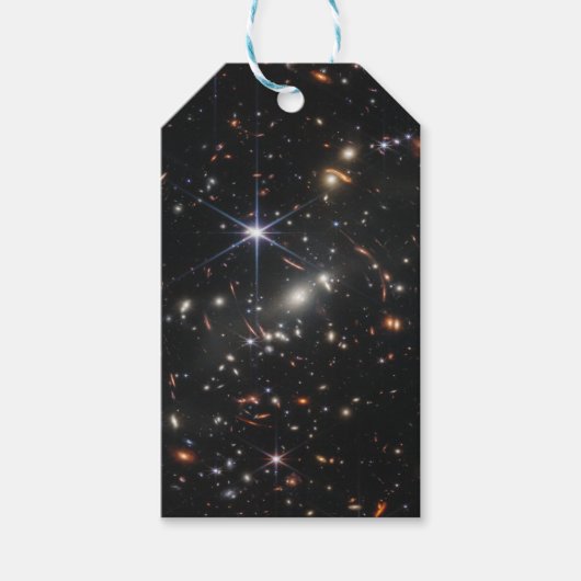 Webbs eerste Deep Field Uitzicht of the Universe Cadeaulabel (Voorkant)