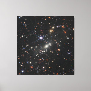 Webbs eerste Deep Field Uitzicht of the Universe Canvas Afdruk