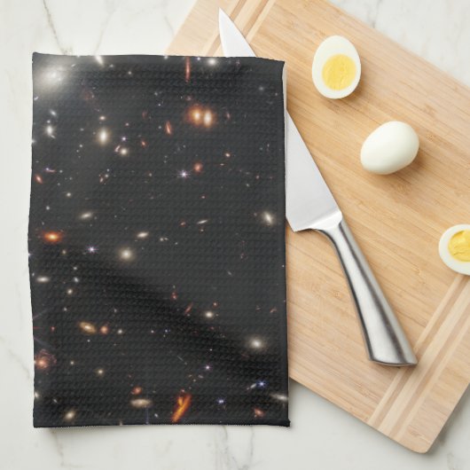 Webbs eerste Deep Field Uitzicht of the Universe Theedoek (Quarter Fold)