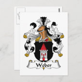 Weber Family Crest Briefkaart (Voorkant / Achterkant)