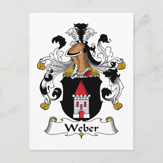 Weber Family Crest Briefkaart (Voorkant)