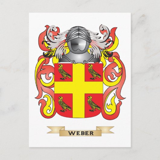 Weber Family Crest (wapen) Briefkaart (Voorkant)