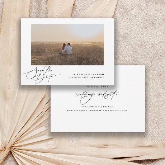 Webfoto Modern Script Wedding Save The Date