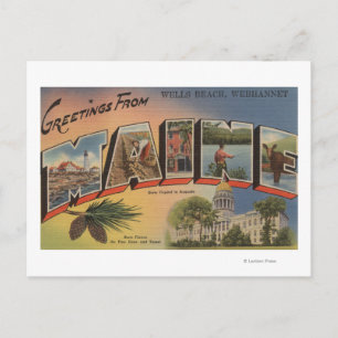 Webhannet, Maine (Wells Beach) Briefkaart