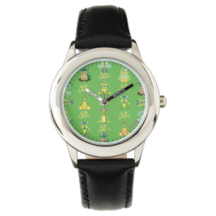 Webkinz Go Green Pattern Horloge