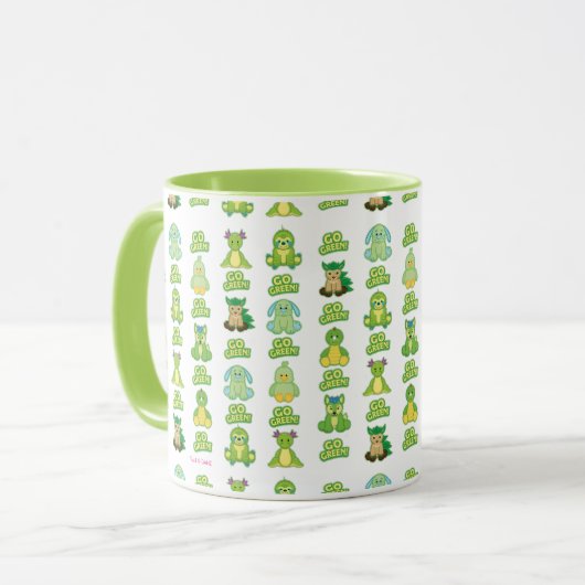 Webkinz Go Green Pattern Mok (Voorkant links)