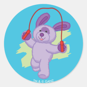 Webkinz Grafiek Soda Pup Skipping Rope Ronde Sticker