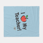 Webkinz: Ik hou van mijn leraar! Fleece Deken (Voorkant (Horizontaal))