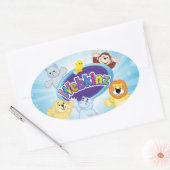 Webkinz: Kom binnen en speel af Ovale Sticker (Envelop)