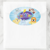 Webkinz: Kom binnen en speel af Ovale Sticker (Tas)
