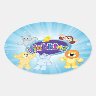 Webkinz: Kom binnen en speel af Ovale Sticker