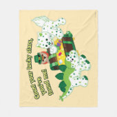 Webkinz LeprechaunClover CatLucky Dino Fleece Deken (Voorkant)