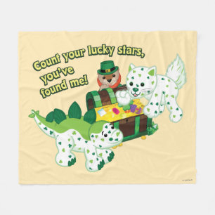 Webkinz LeprechaunClover CatLucky Dino Fleece Deken