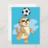 Webkinz | Meerkat SpeelVoetbal 2 Briefkaart (Voorkant / Achterkant)