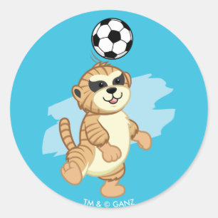 Webkinz Meerkat-speldensport Ronde Sticker