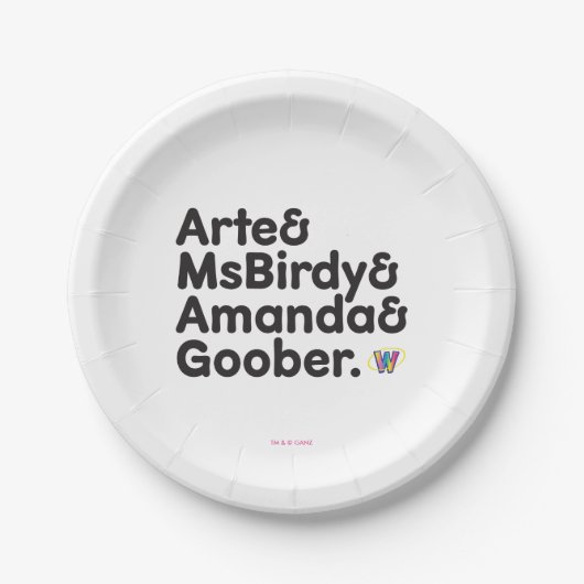 Webkinz Names Design Papieren Bordje (Voorkant)