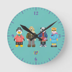 Webkinz Pixel Hosts Ronde Klok