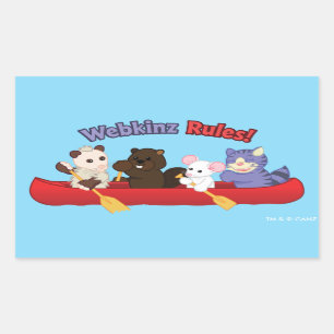 Webkinz   Webkinz Rules Canoe Trip Rechthoekige Sticker