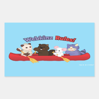 Webkinz | Webkinz Rules Canoe Trip Rechthoekige Sticker