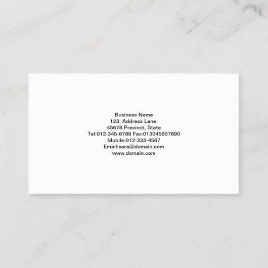 Webmaster Carte de visite Cercle Dots Motif (Dos)