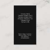 Webmaster Carte de visite noir deux tons (Dos)
