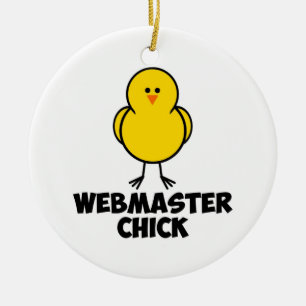Webmaster Chick Keramisch Ornament