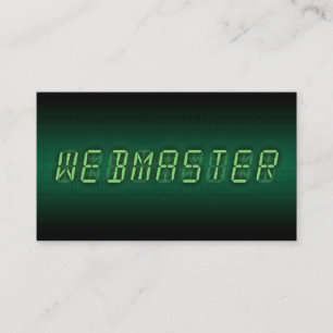 Webmaster : Digitale uitlezing Visitekaartje