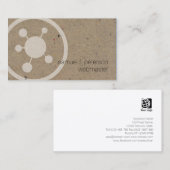 Webmaster-netwerkpuntenpictogram Natuurlijk papier Visitekaartje (Voorkant / Achterkant)