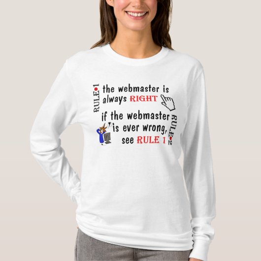 WEBMASTER REGELS T-SHIRT (Voorkant)