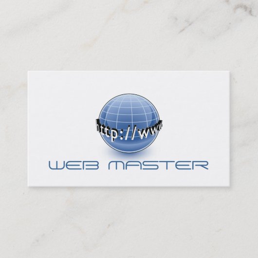 Webontwikkelaar Master Designer Computer Tech Visitekaartje (Voorkant)