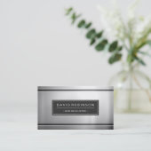 Webontwikkelaar - Premium Silver Metal Visitekaartje (Staand voorkant)