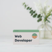 webontwikkelaar visitekaartje (Staand voorkant)