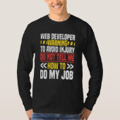 Webontwikkelaar Website Programmeur Coder Computer T-shirt (Voorkant)