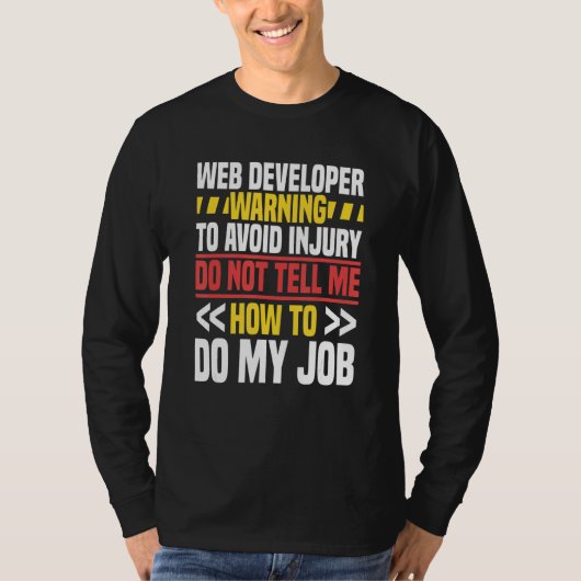 Webontwikkelaar Website Programmeur Coder Computer T-shirt (Voorkant)