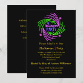 Webparty Halloween Neon Glow Kijk Spider Kaart (Voorkant / Achterkant)