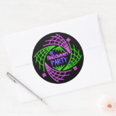 Webparty Halloween Neon Glow Kijk Spider Ronde Sticker (Envelop)