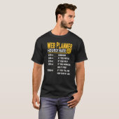 Webplanner uurtarief Webdesigner T-shirt (Voorkant volledig)