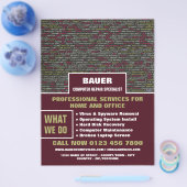 Webscript, reclame voor computerreparatiespecialis flyer (Enkel)