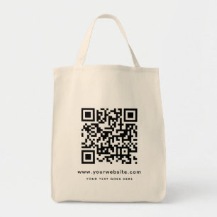 Website Adres QR code Upload uw Logo kruidenierswi Tote Bag