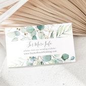 Website Airy Greenery en Gold Leaf Wedding Informatiekaartje