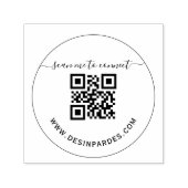 website bedrijfs QR-code Zelfinktende Stempel (Design)