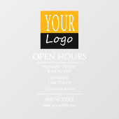 Website bedrijfsuren Logo Raamsticker (Vel)