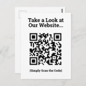 Website Bevordering door QR-codeontwerp Briefkaart (Voorkant / Achterkant)