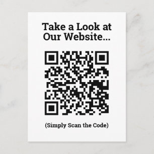 Website Bevordering door QR-codeontwerp Briefkaart
