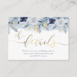 Website blauwe Rozen bruiloft Informatiekaartje