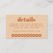 Website bruin en Tan Mid Mod Chic Wedding Informatiekaartje (Voorkant)