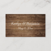 Website bruin Rustic Wood, scriptweddenschap Informatiekaartje (Achterkant)